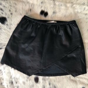 Leather Envelope Mini Skirt